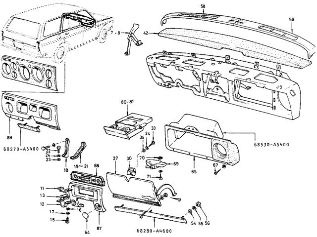 Datsun 510 wagon parts