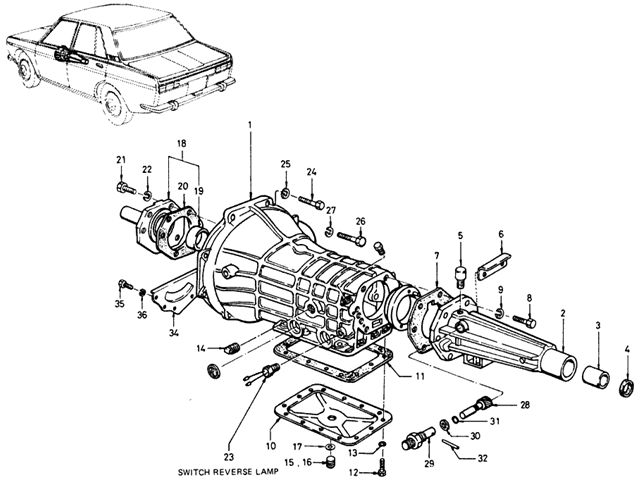 Datsun 510 Transmission Case (3-Speed)